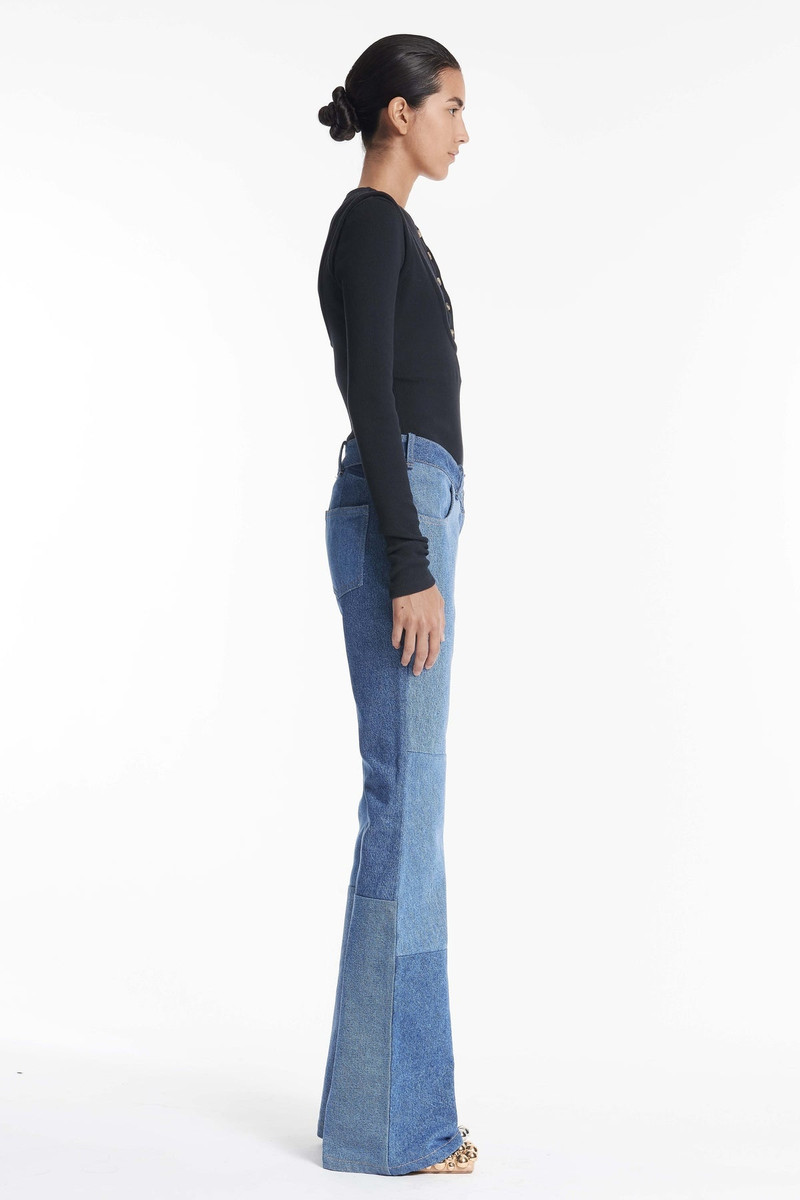 DOUBLE TOP EFFECT JERSEY TOP  BLACK 3