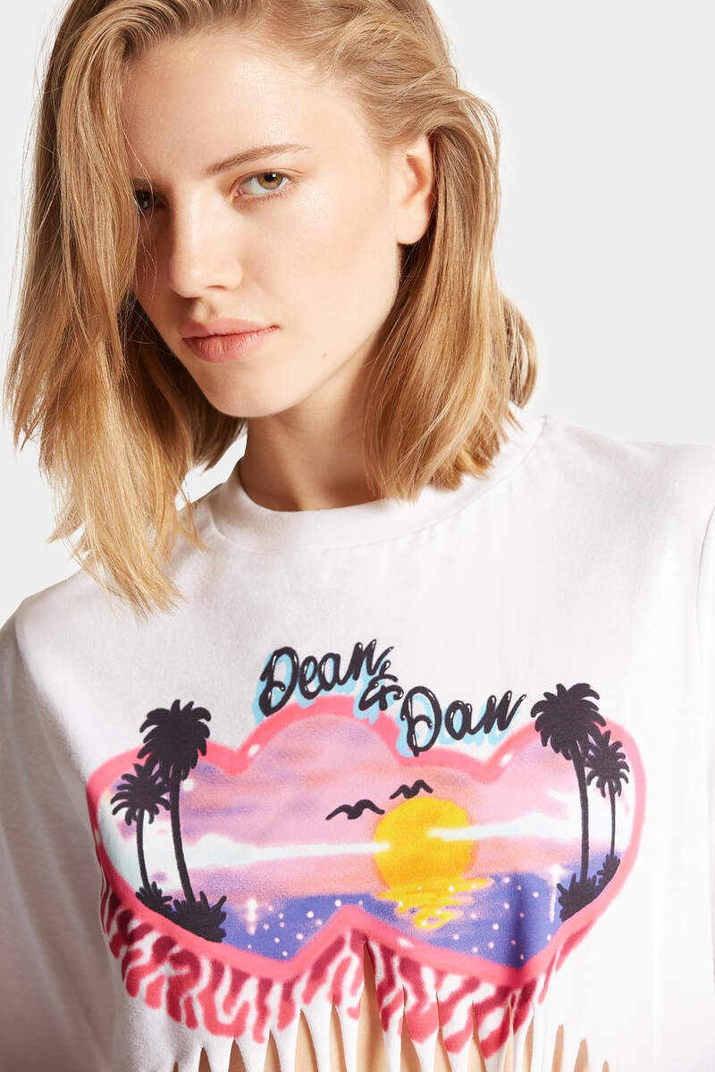 EASY FIT FRINGED T-SHIRT 5