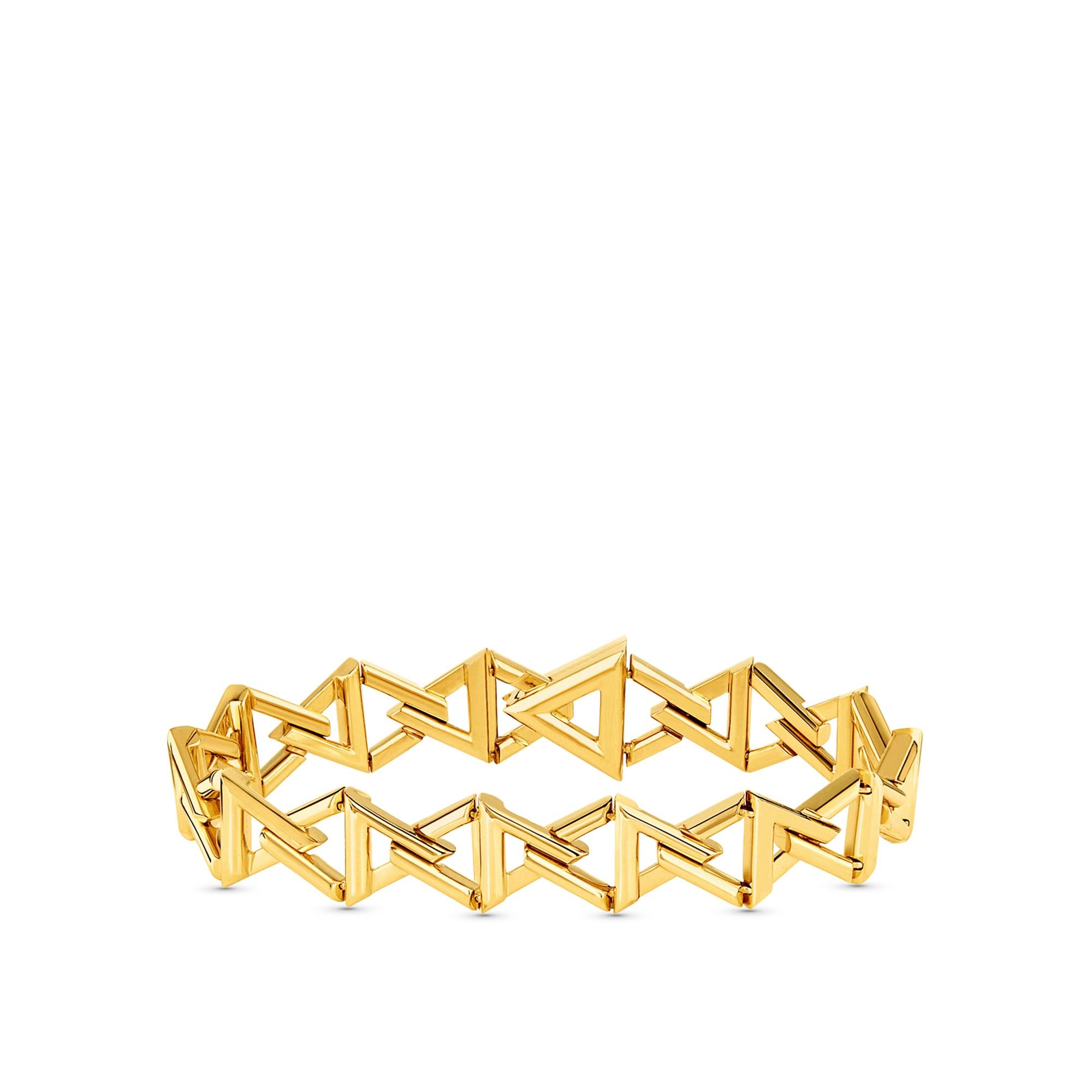 LV Volt Curb Chain Large Bracelet, Yellow Gold - 1