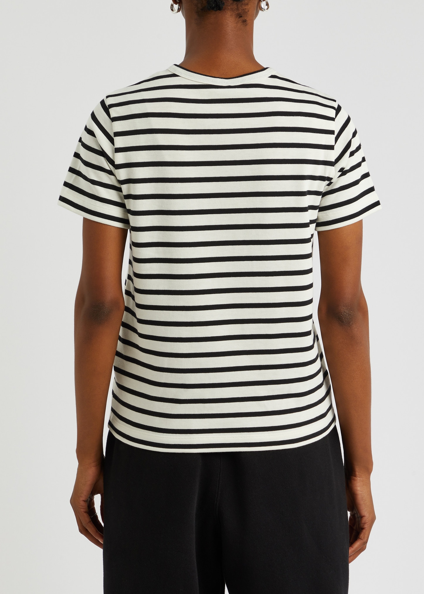 Striped logo-embroidered cotton T-shirt - 3