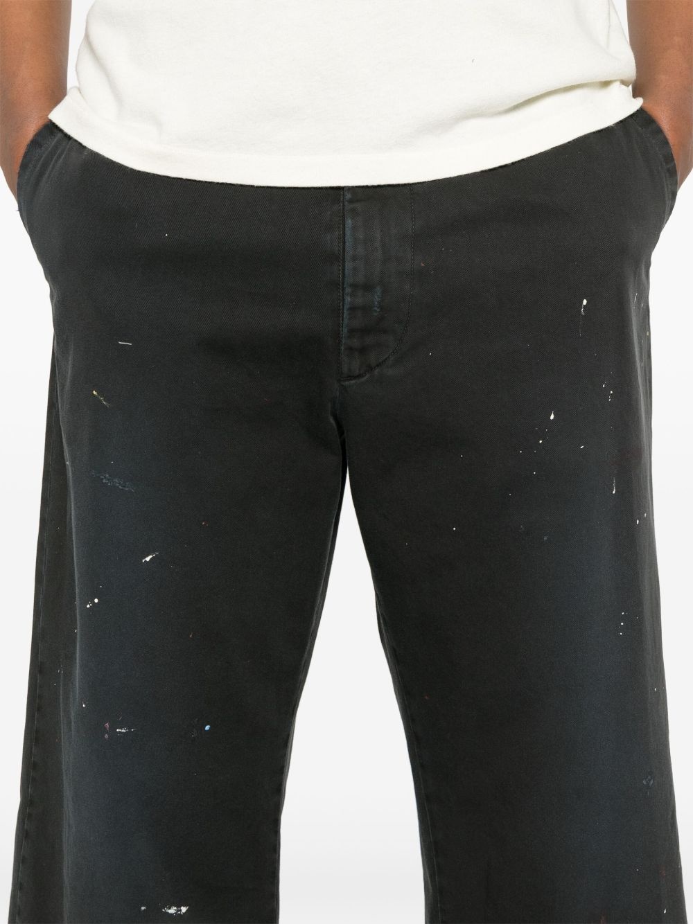 paint splatter-detail shorts - 5