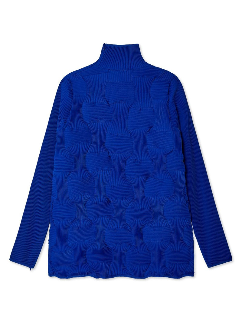 MELITTA BAUMEISTER waffle-effect knitted top outlook