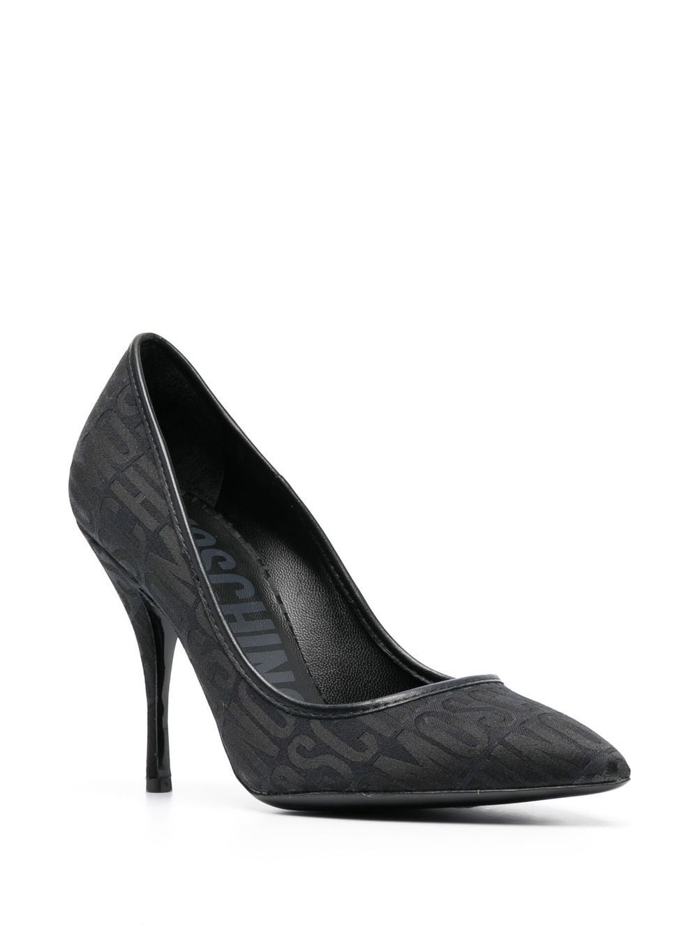 logo-pattern stiletto pumps - 2
