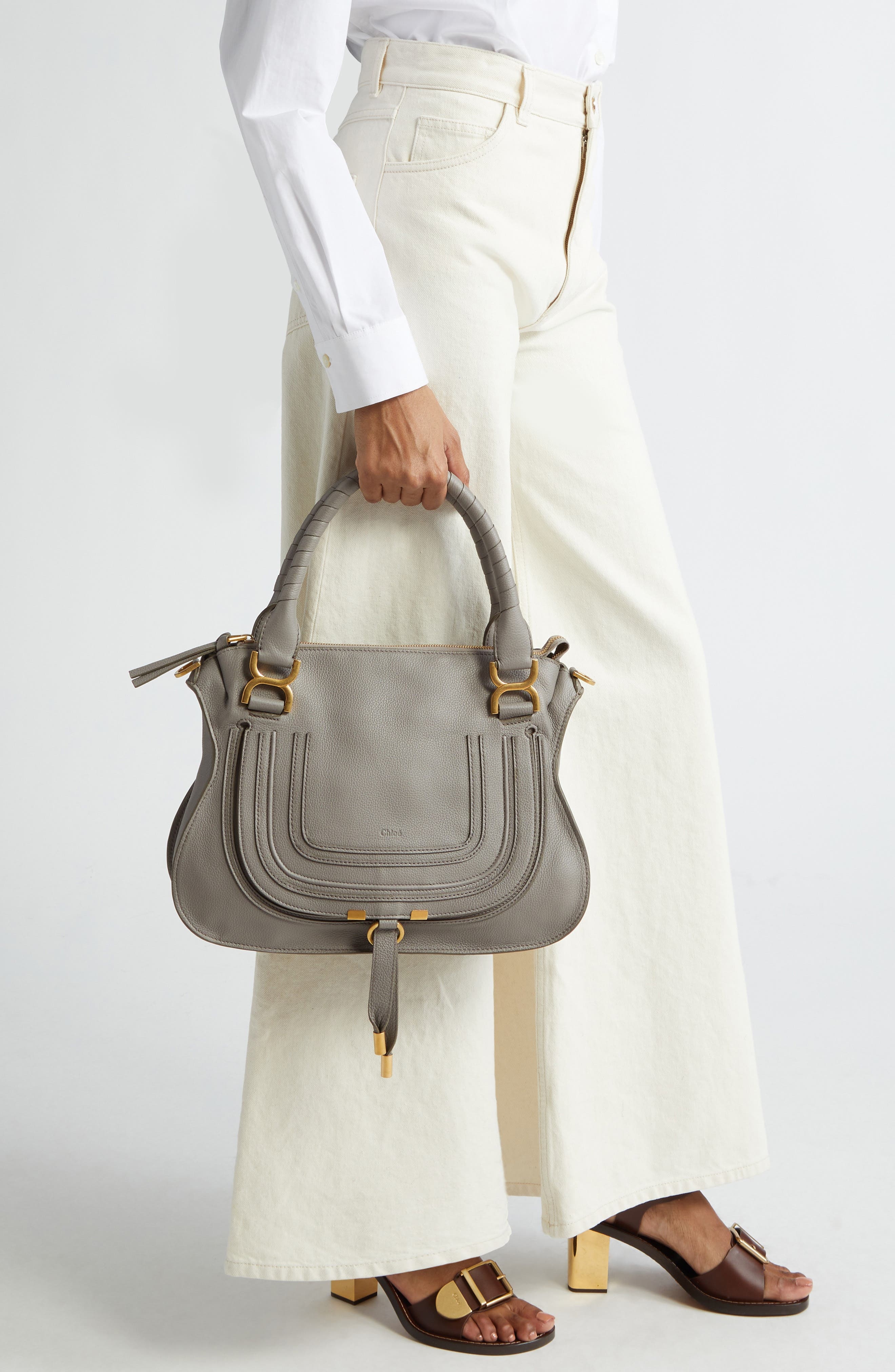 Medium Marcie Leather Satchel - 3