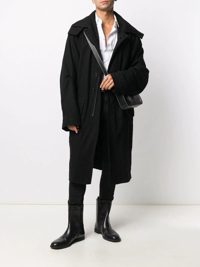 Ann Demeulemeester hooded single-breasted coat outlook