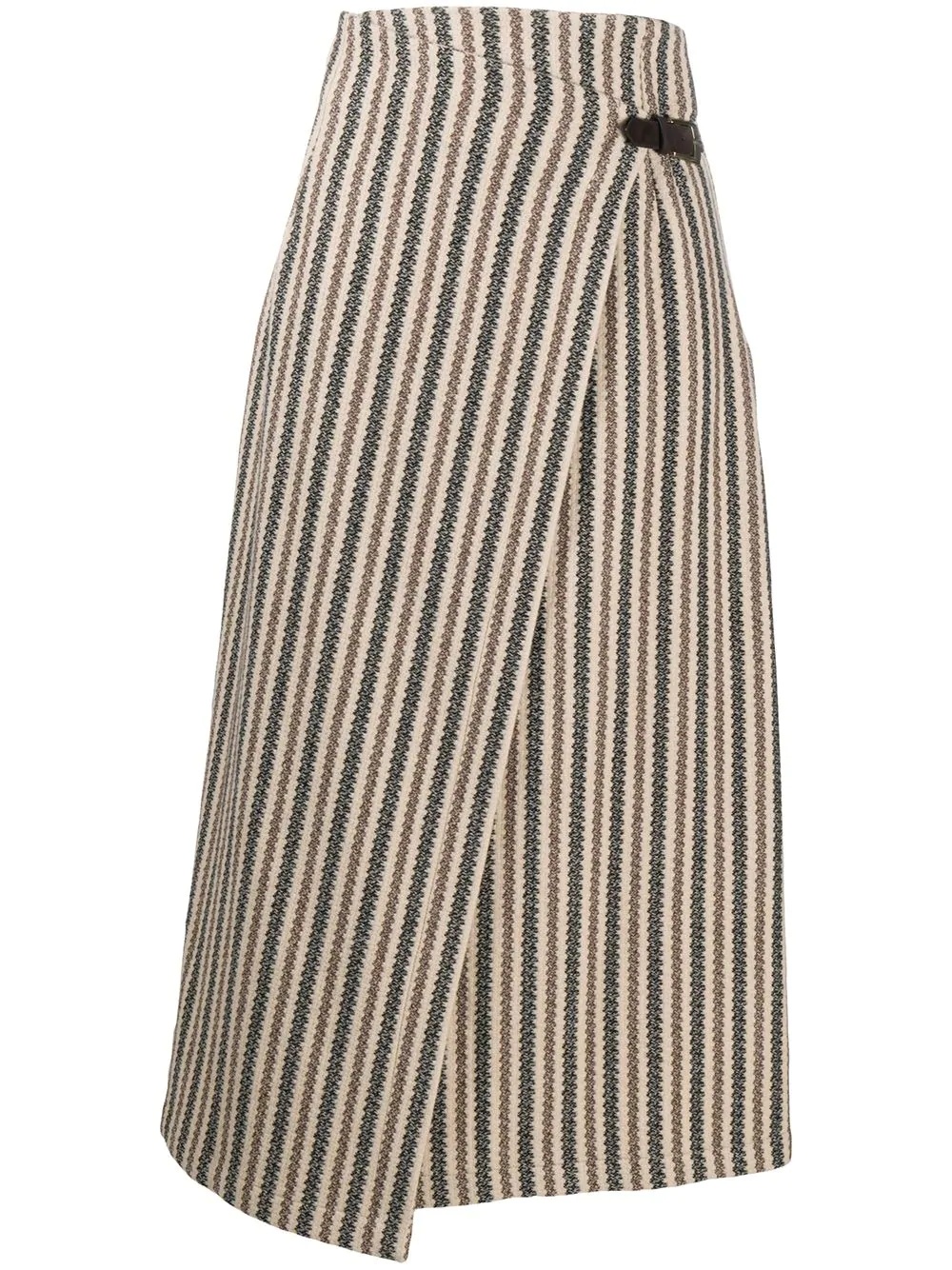 striped A-line skirt - 1