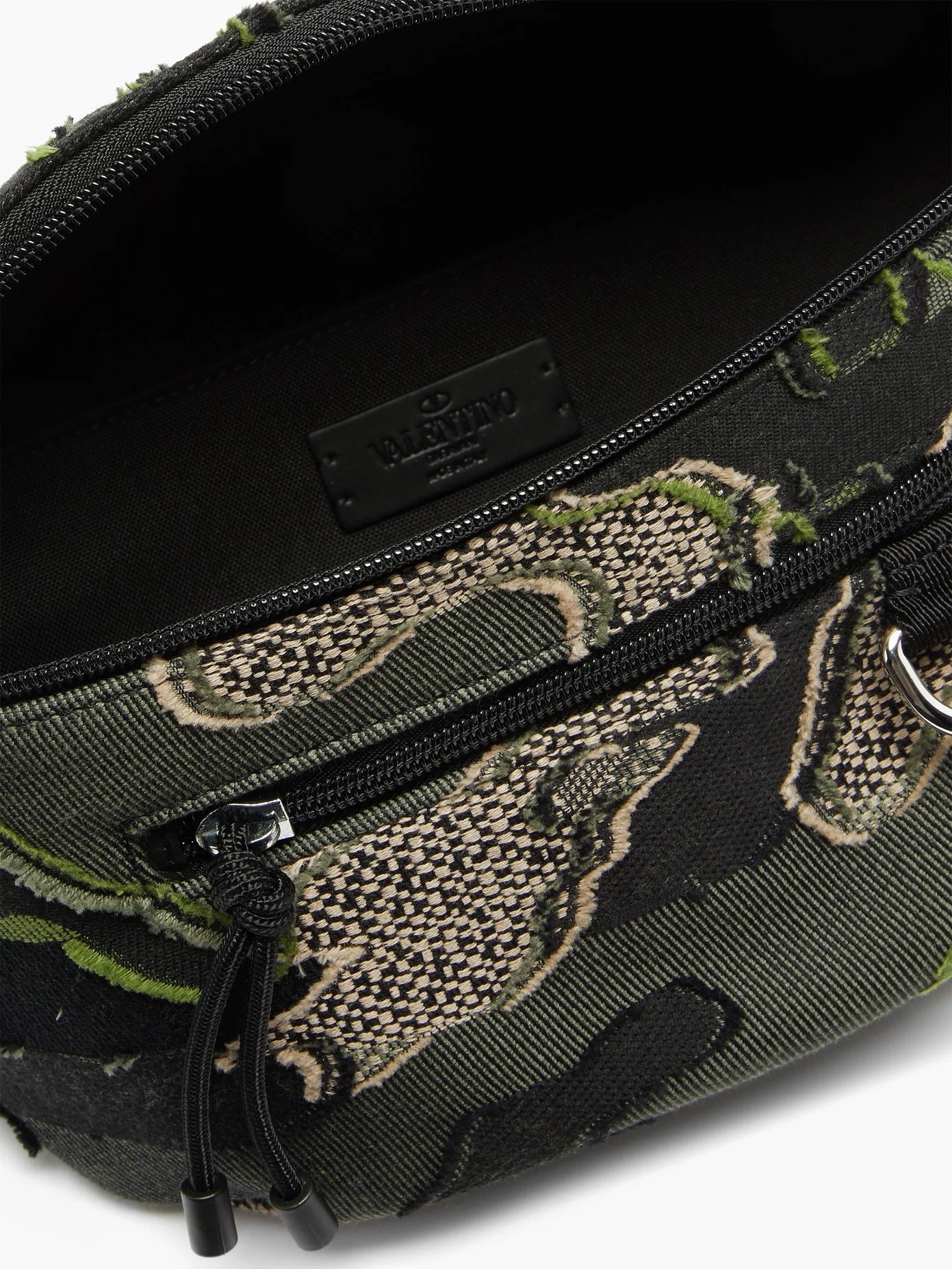 VLTN fil-coupé camouflage-jacquard belt bag - 5