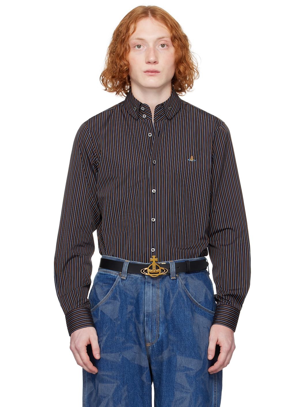 Navy Two Button Krall Shirt - 1