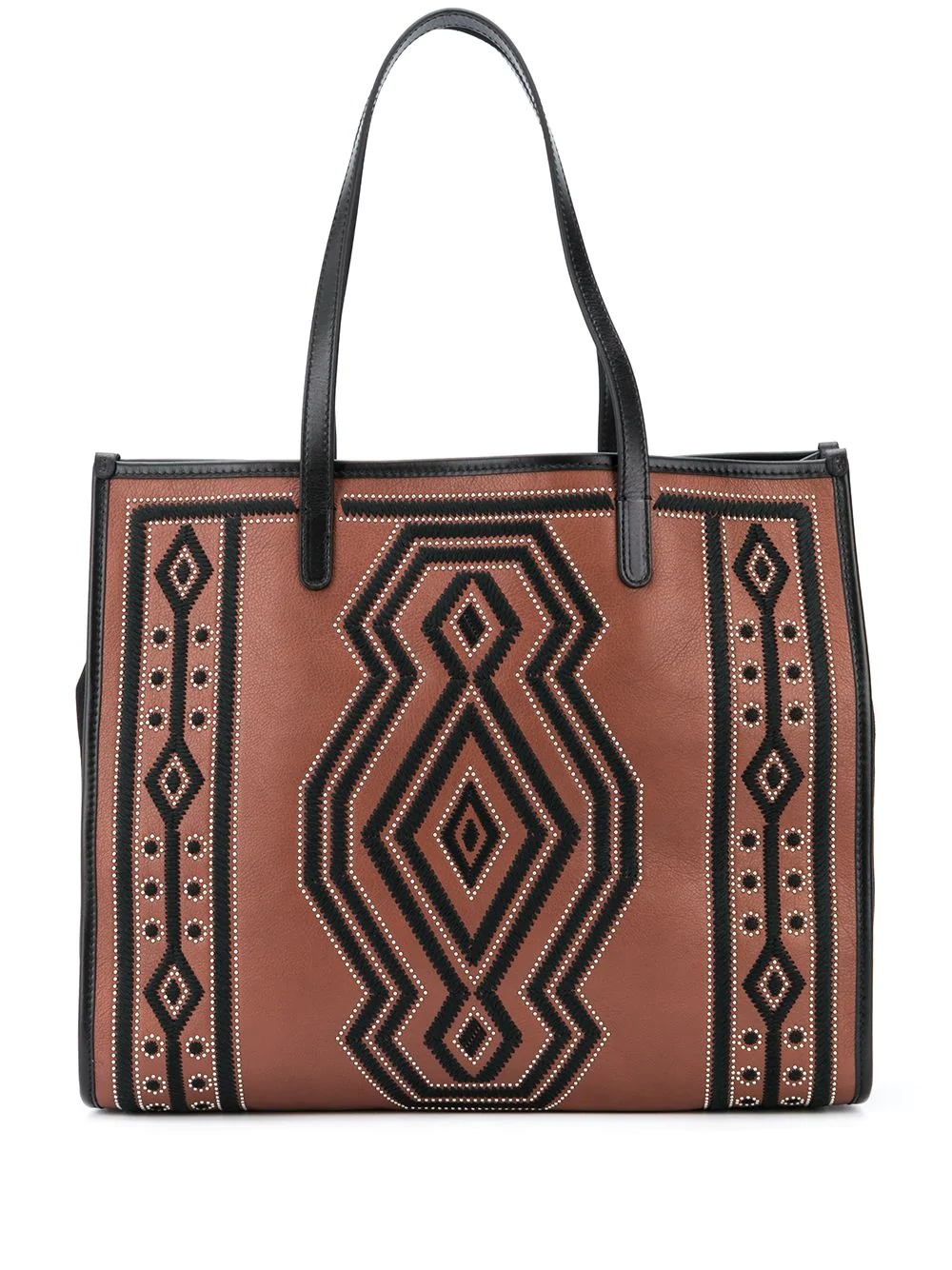 geometric-print tote bag  - 1