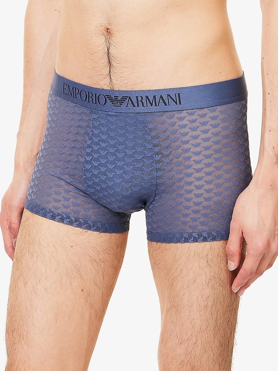 Monogram Mid-Rise Stretch-Woven Trunks - 4