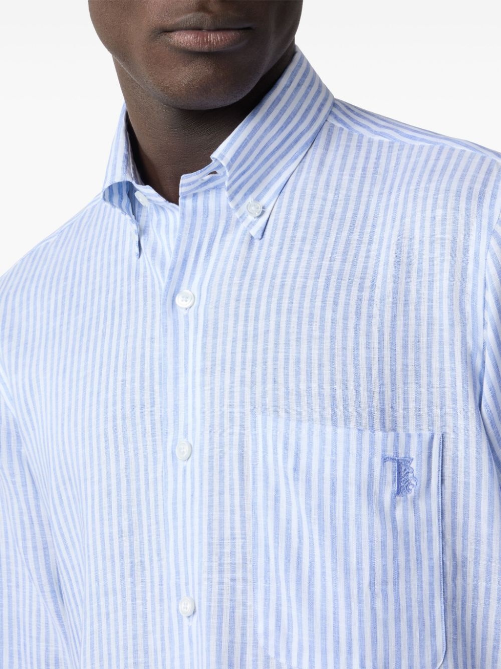 striped linen shirt - 4