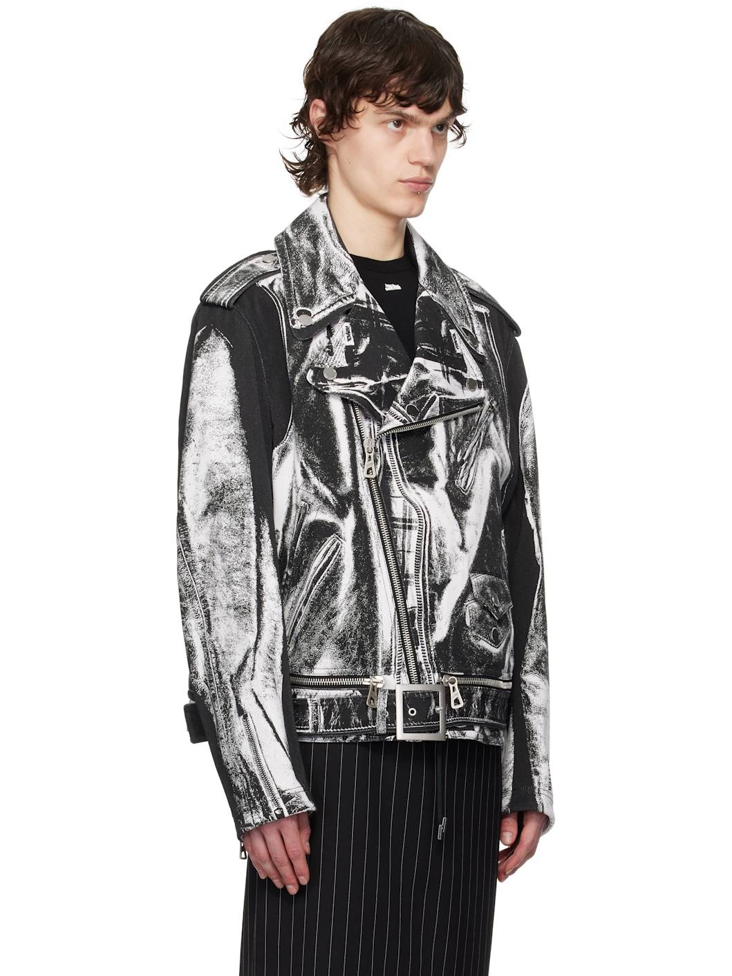 Black & White 'The Trompe L'œil Perfecto' Denim Jacket - 2