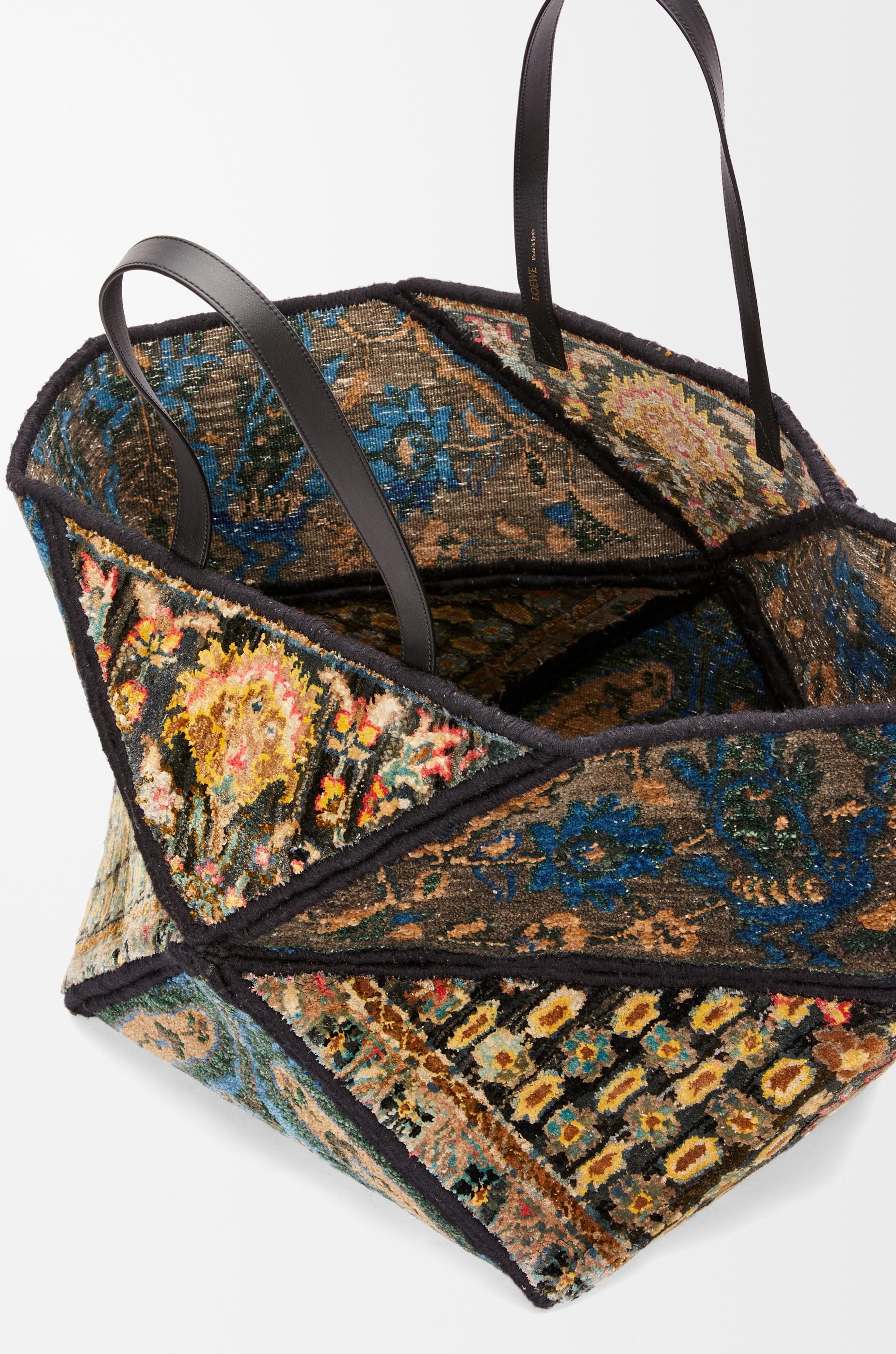 XXL Carpet Puzzle Fold Tote in silk and wool - 5