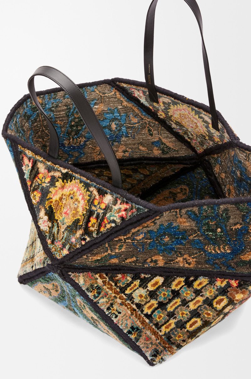 XXL Carpet Puzzle Fold Tote in silk and wool 5