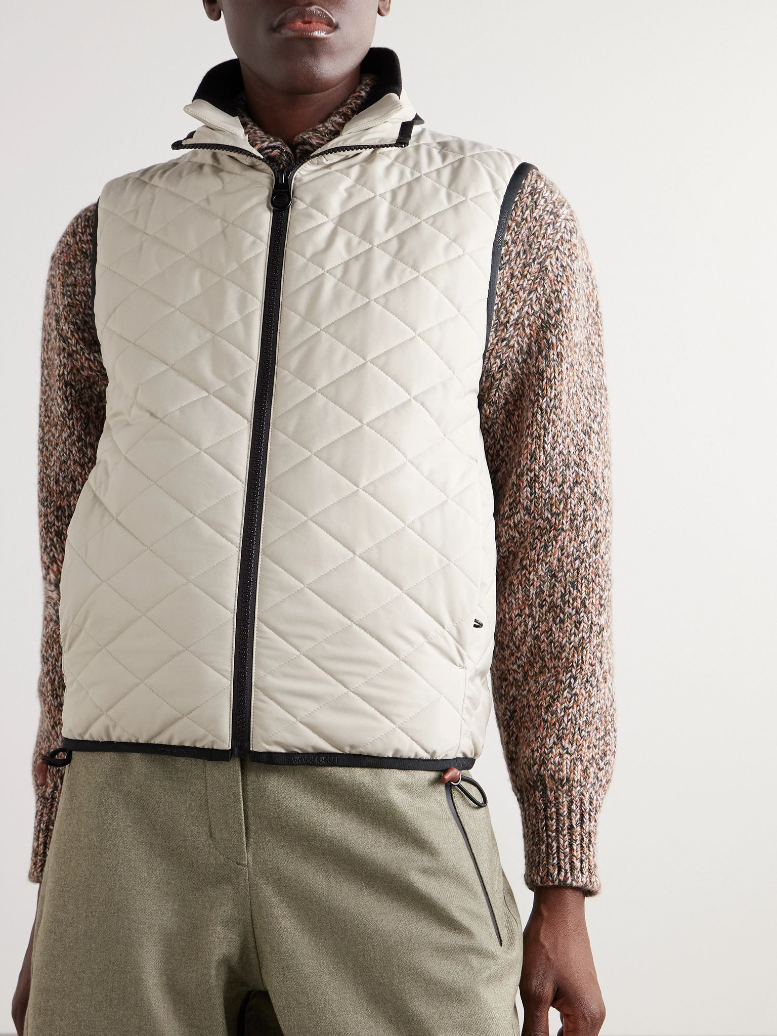 Rocky quilted padded shell vest Beige - 3