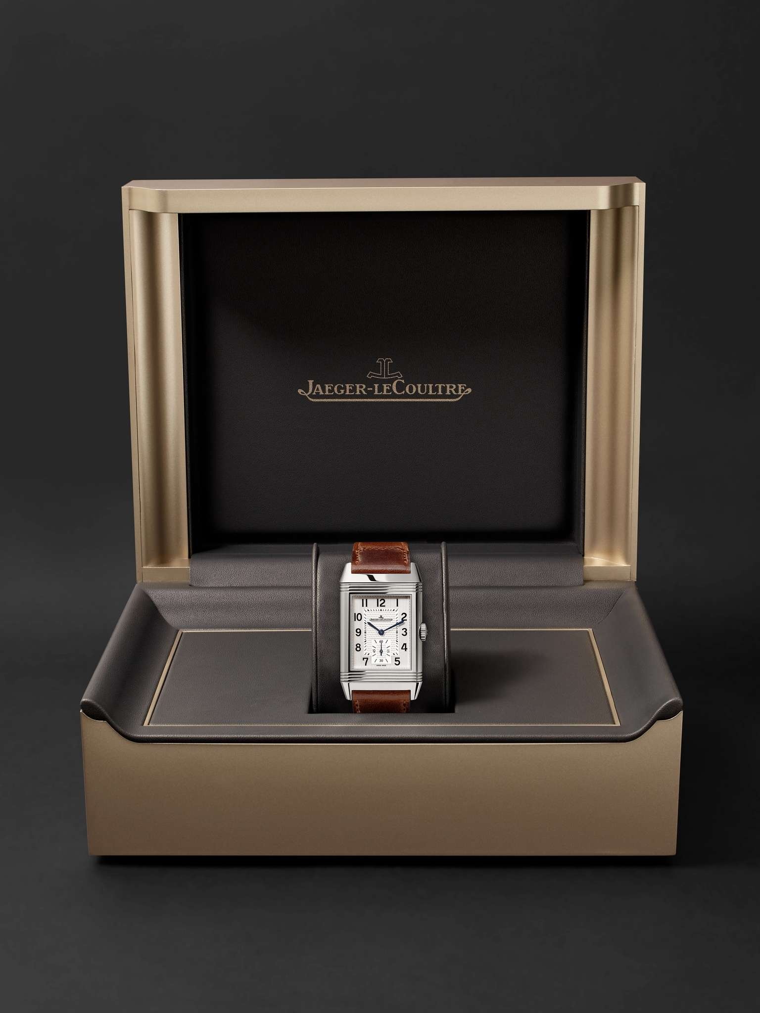 Reverso Classic Large 27mm Stainless Steel and Leather Watch - 8