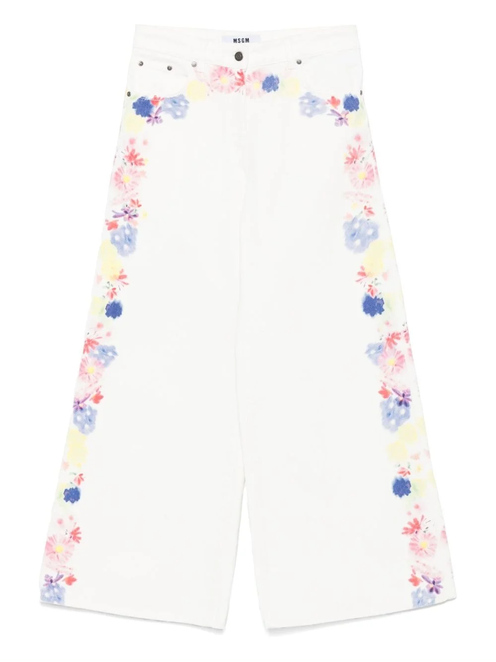 floral-print jeans - 1