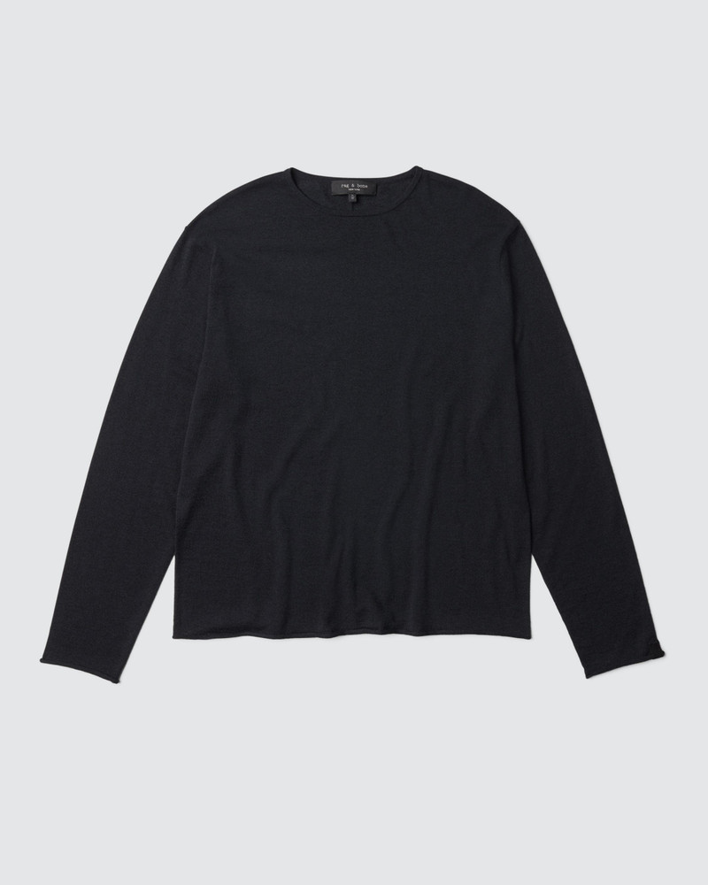 Reid Knit Merino Long Sleeve Tee
Mercerized Wool Blend T-Shirt 1