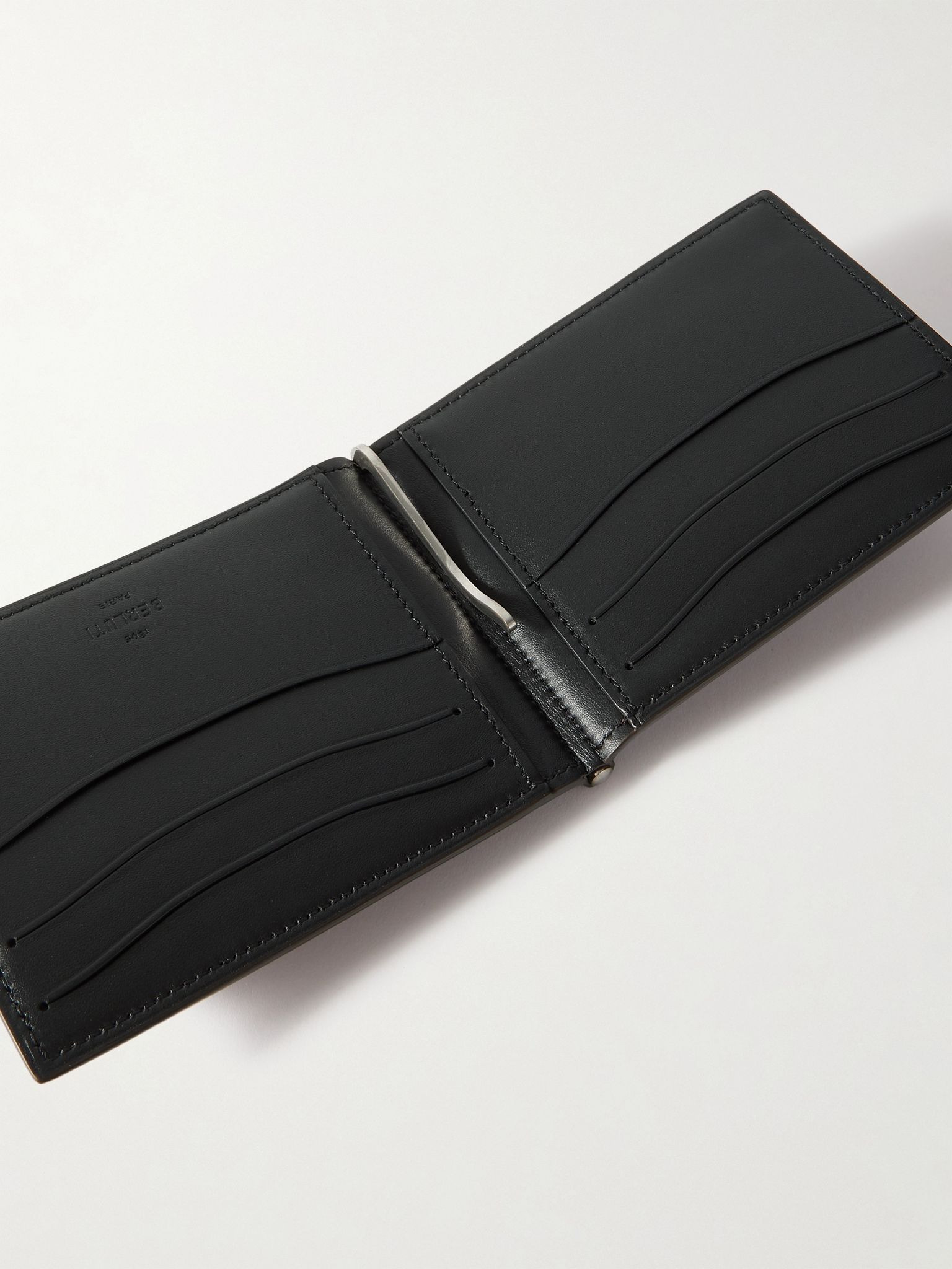 Figure Scritto Venezia Leather Bifold Wallet with Money Clip Brown - 4