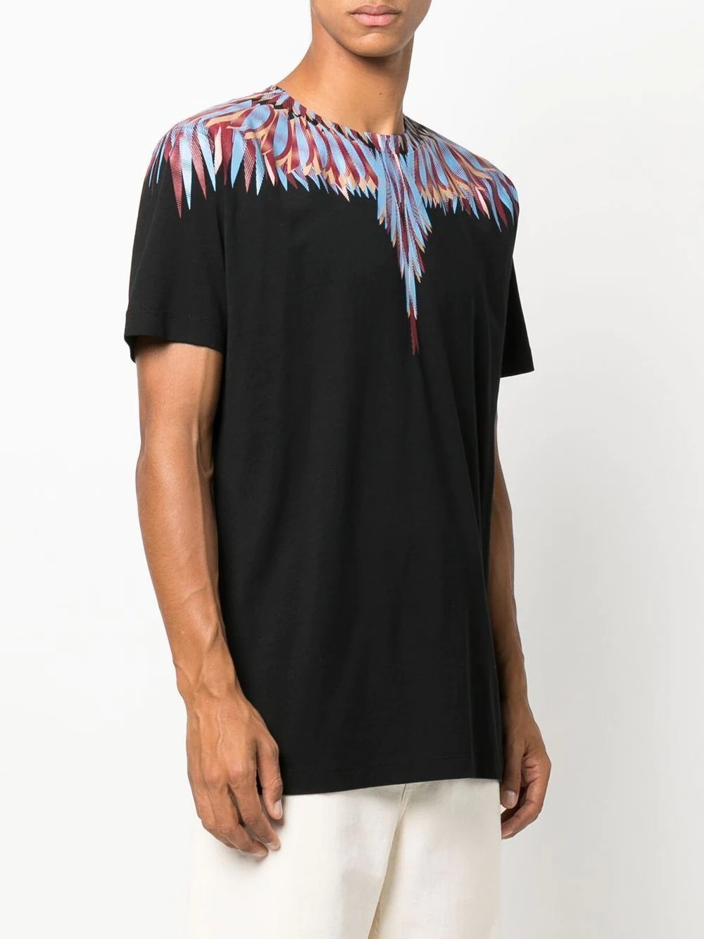 Wings-print crew neck T-shirt - 3