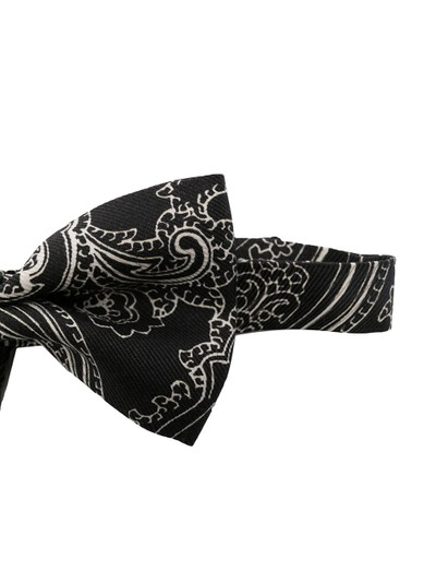 Etro paisley-print silk bow tie outlook