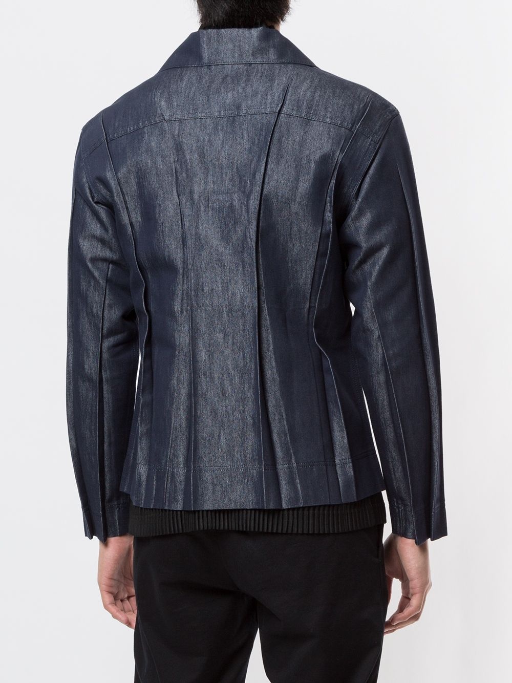 fitted pleated jacket - 4