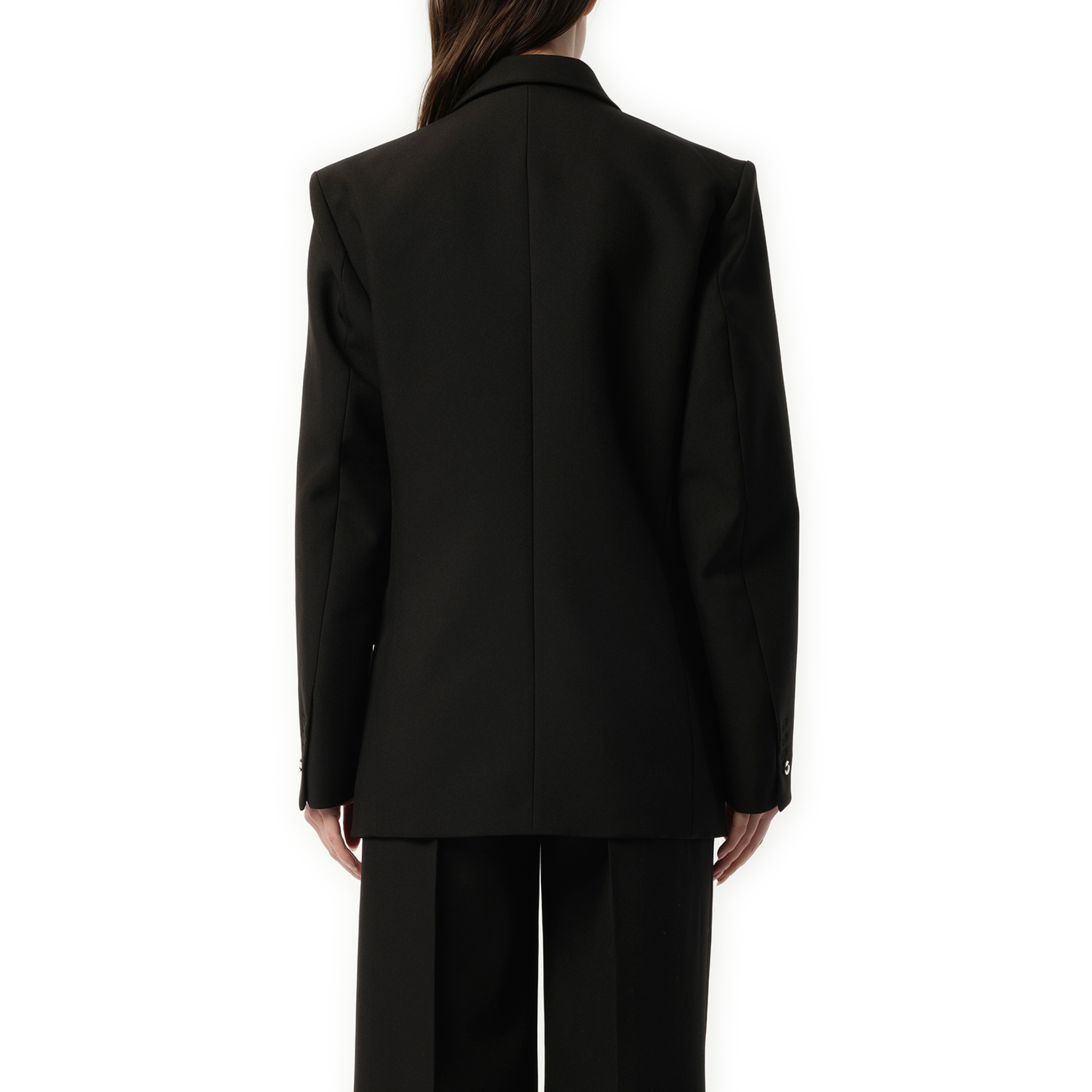 Double Breasted Tailored Jacket in Black - 6