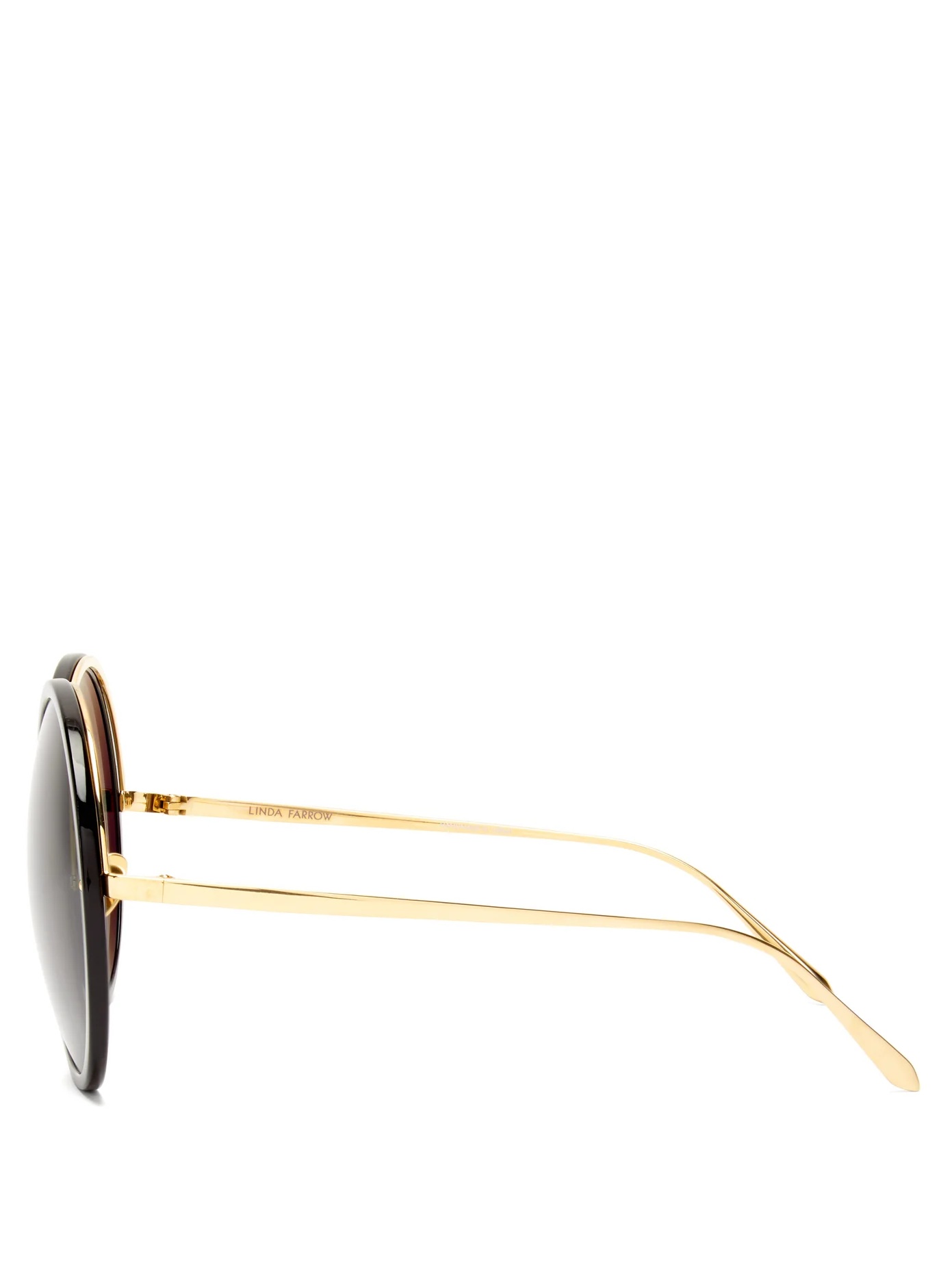 Kew round acetate and metal sunglasses - 4