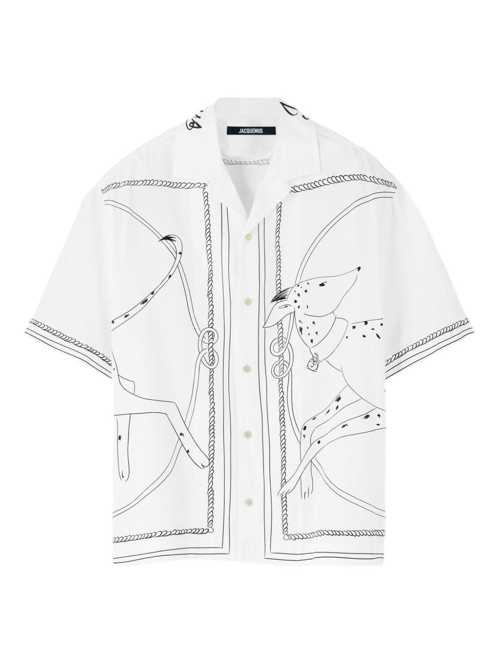 DOG-PRINT SHORT-SLEEVE SHIRT - 1