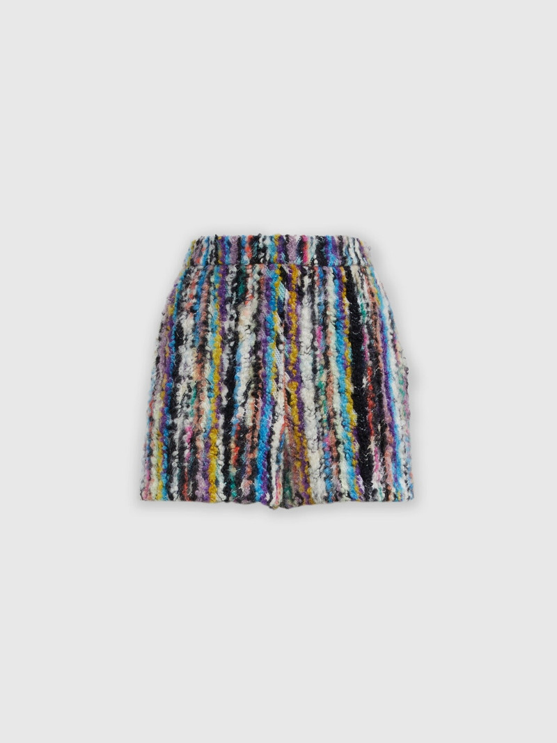 Wool and mohair bouclé shorts 1
