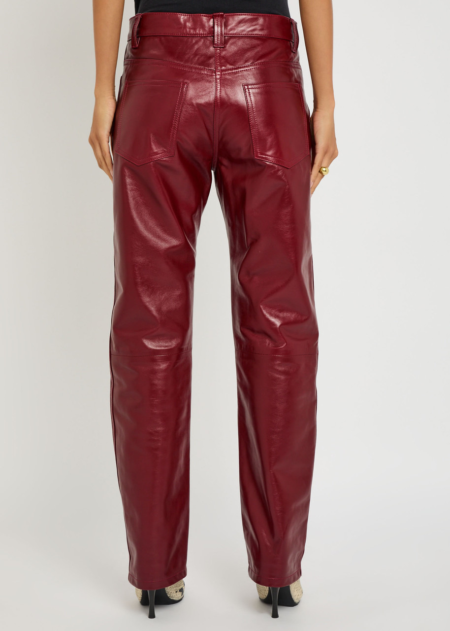 Khaite Callum Straight-leg Leather Trousers - 3