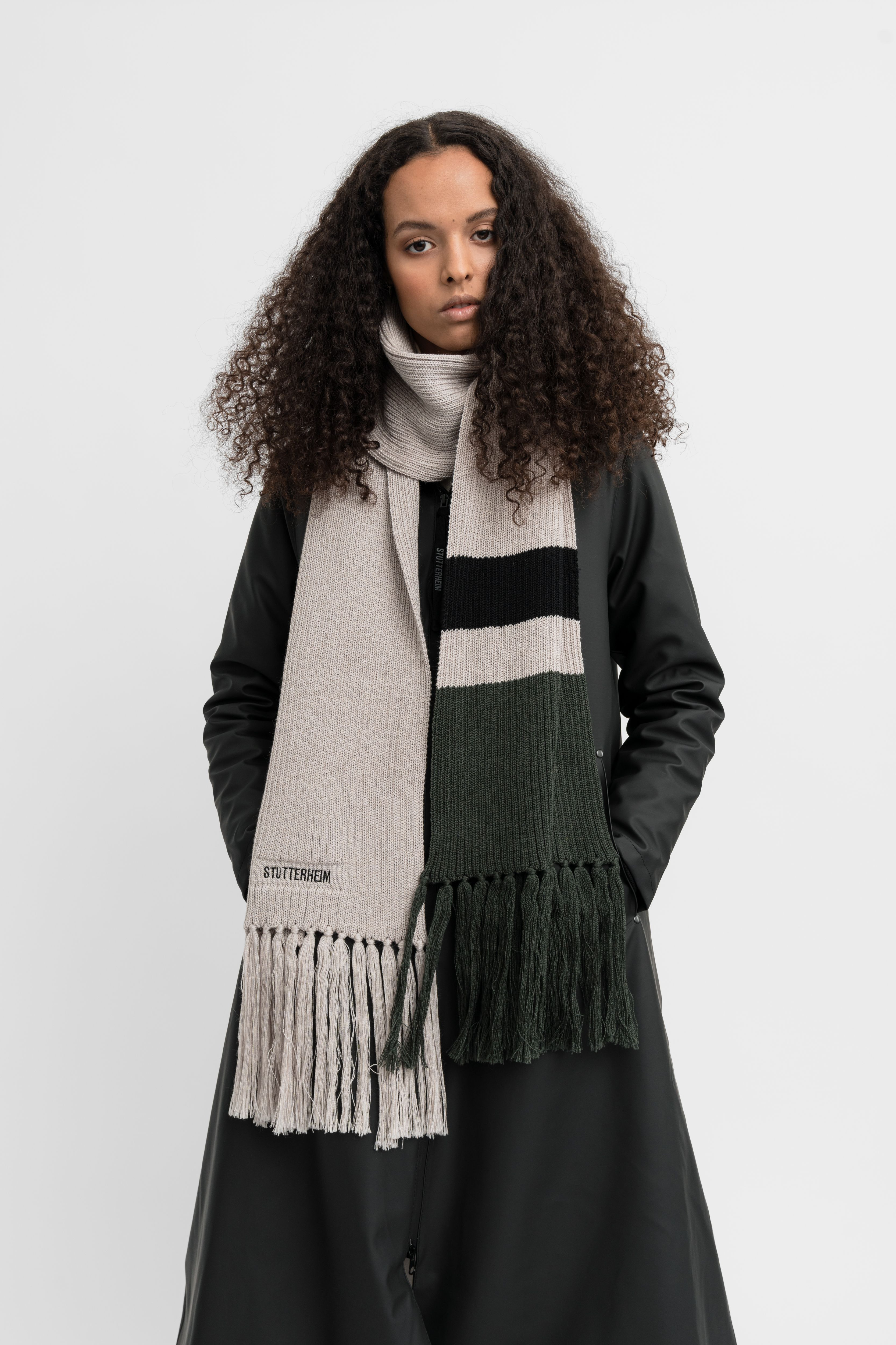 Fringe Scarf Light Sand - 2
