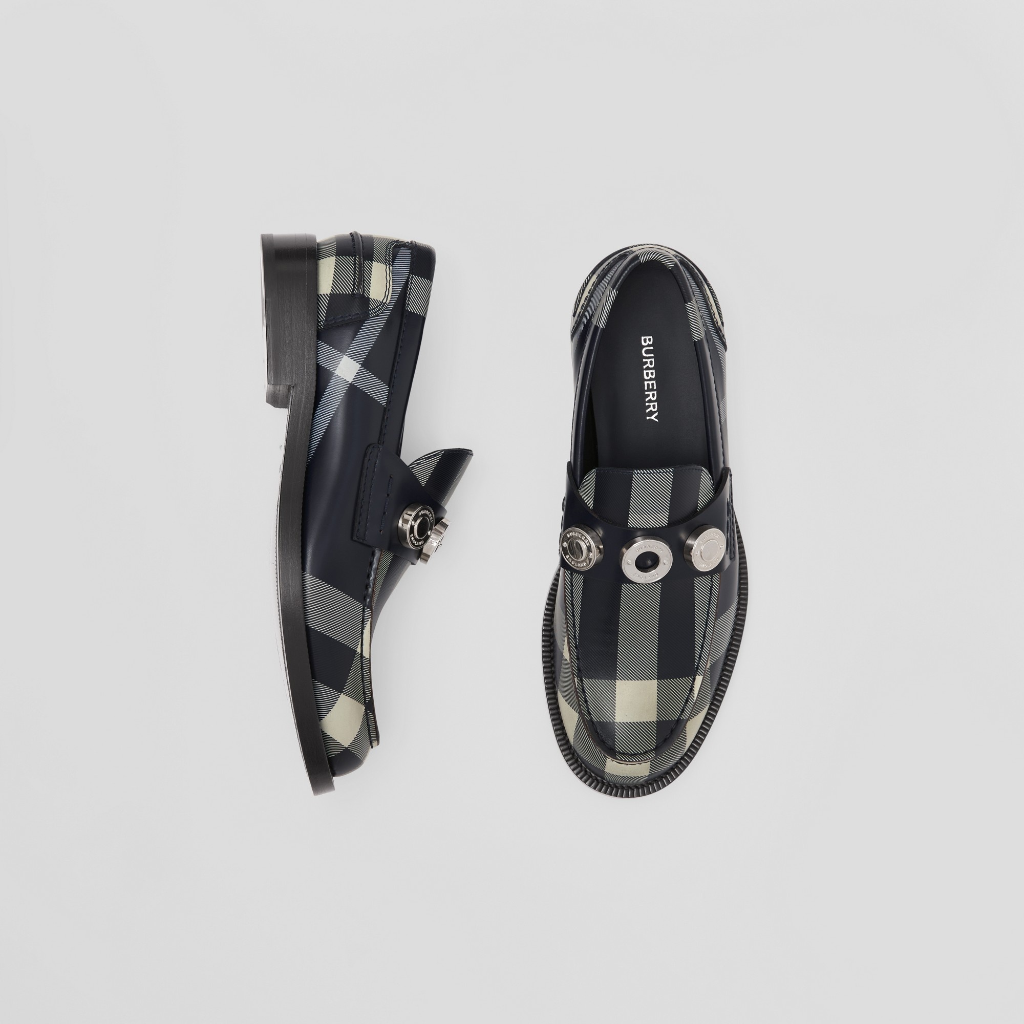 Logo Detail Check Leather Loafers – Exclusive Capsule Collection - 6
