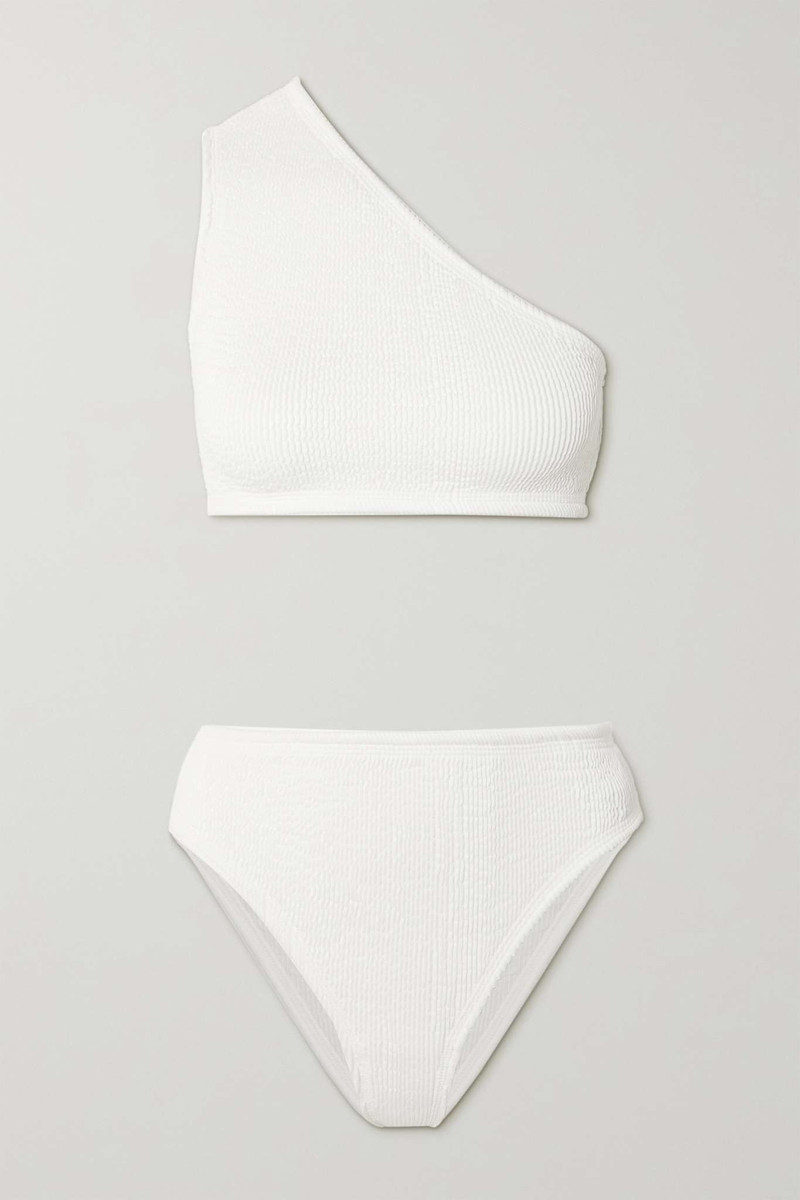 One-shoulder seersucker 비키니 - 1