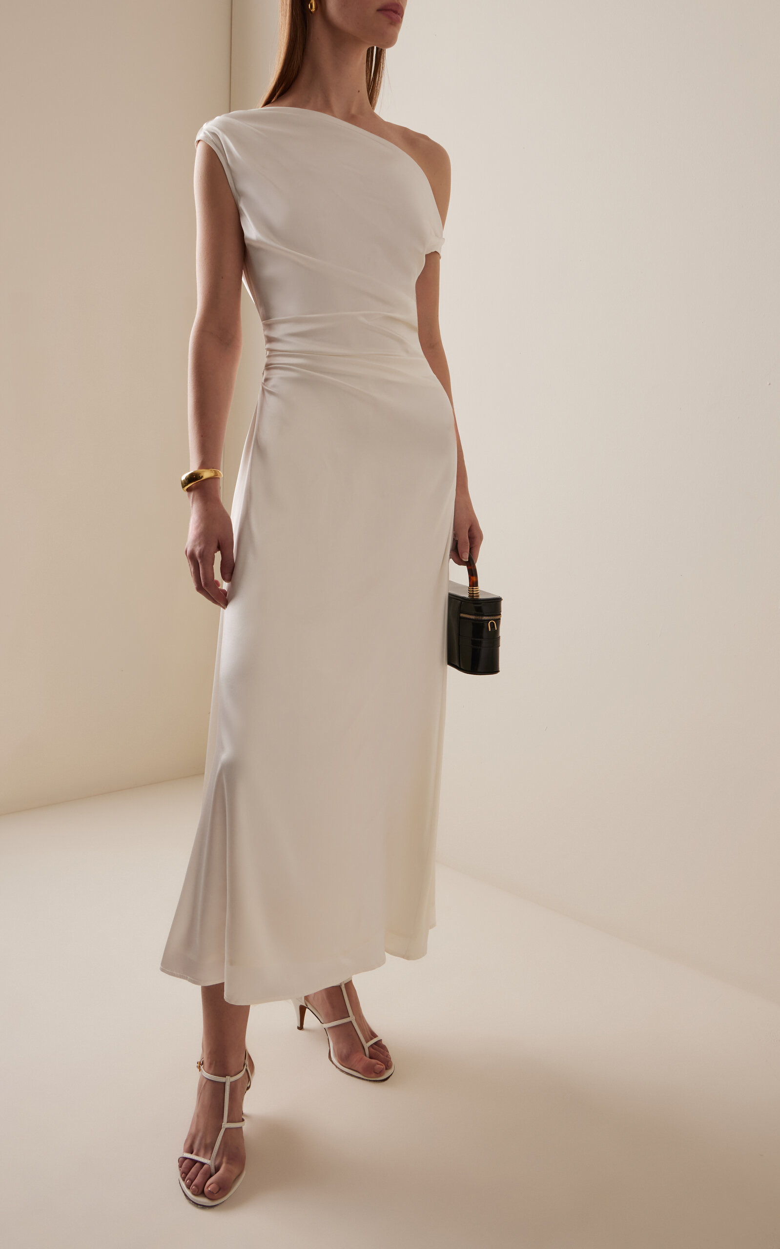 Exclusive Phare Stretch-Silk Dress ivory - 4
