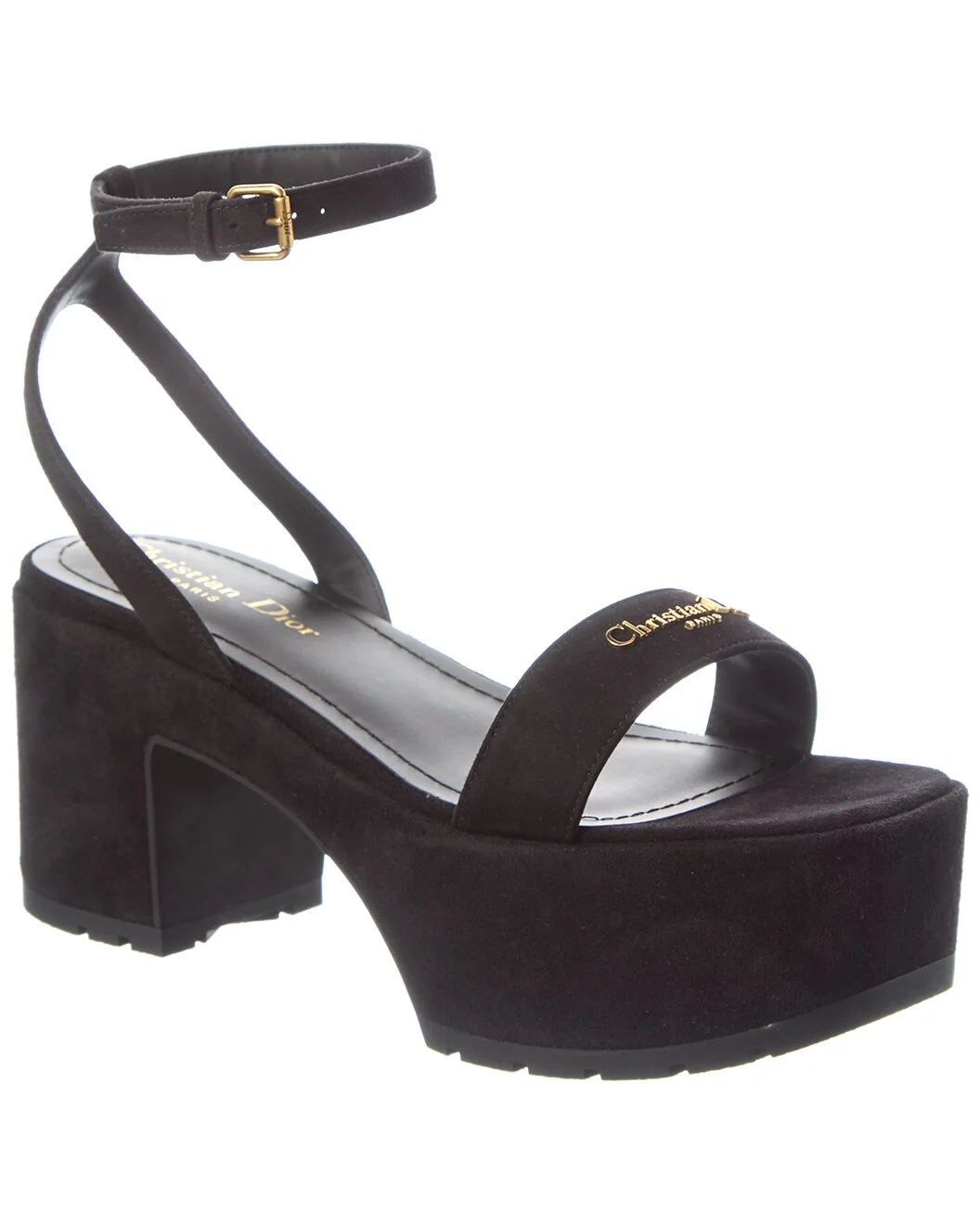 Dior D-Lane Suede Platform Sandal - 1