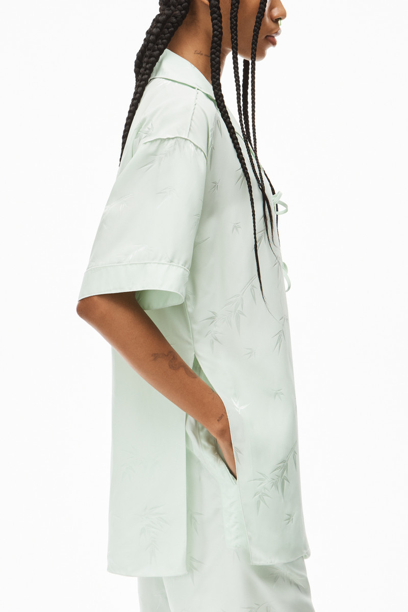 SHORT-SLEEVE TIE TOP IN VISCOSE JACQUARD 3