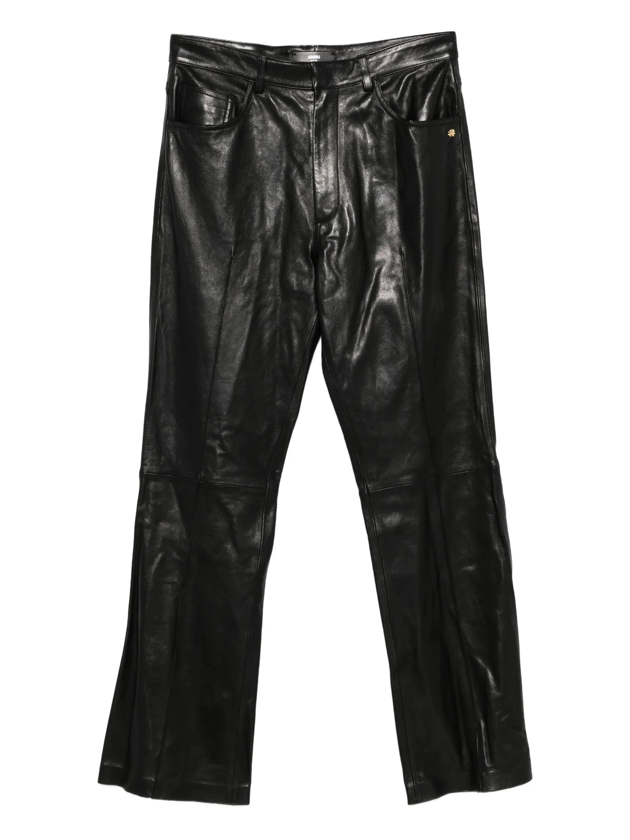 leather bootcut trousers - 1
