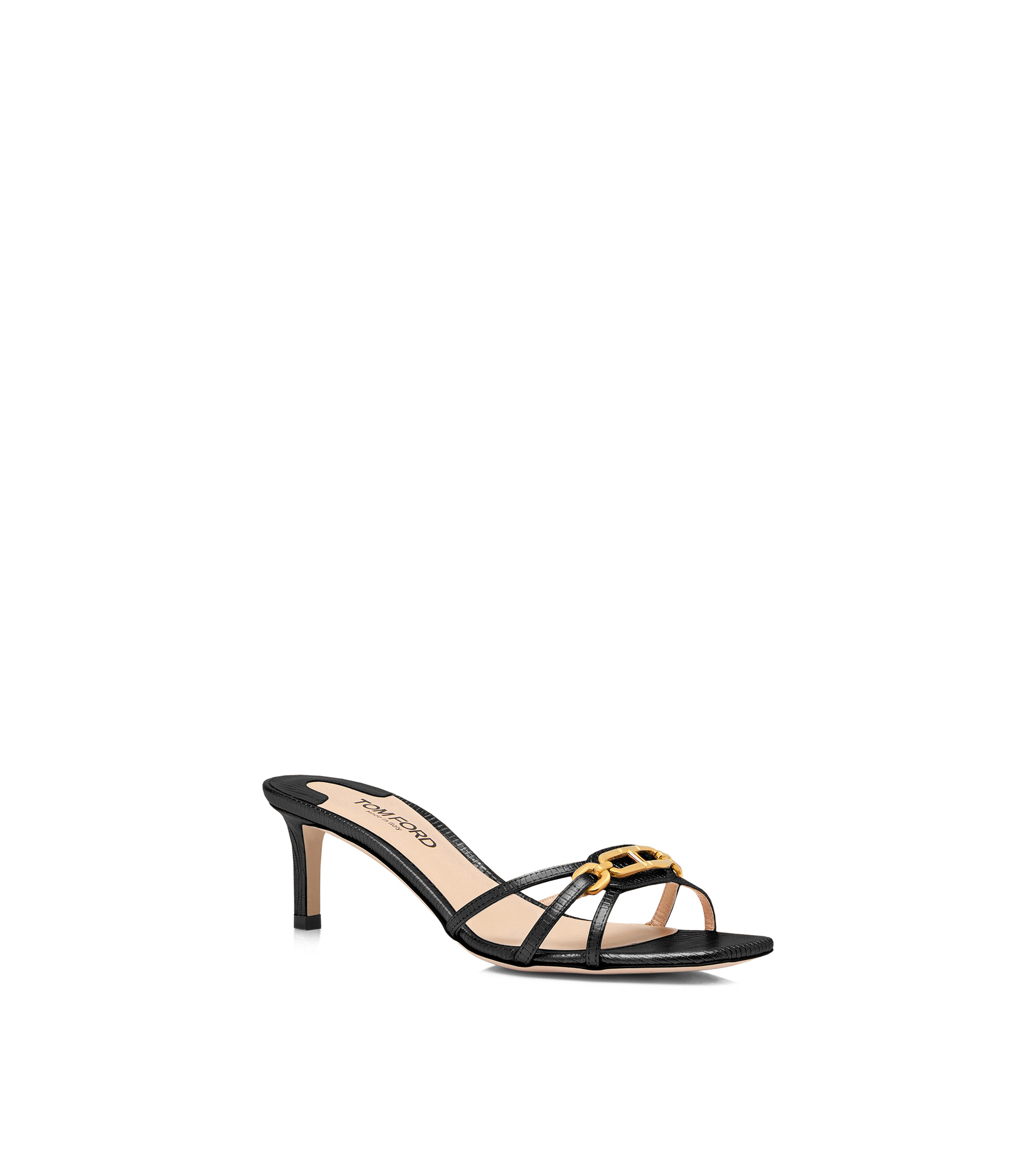 STAMPED LIZARD LEATHER WHITNEY MULE - 2