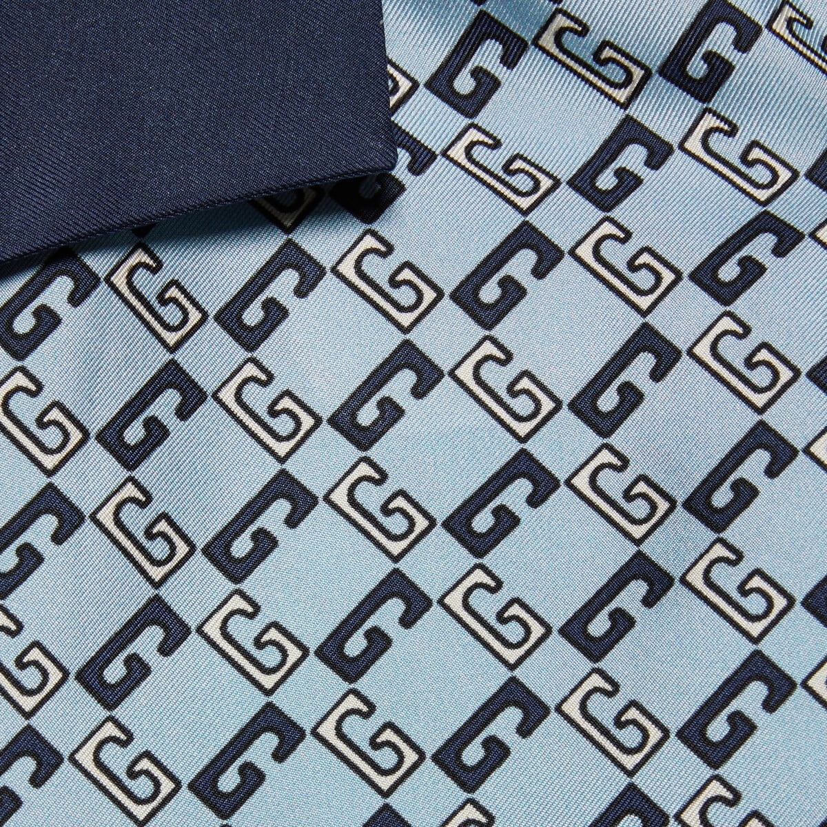 Geometric Square G print silk shirt - 5