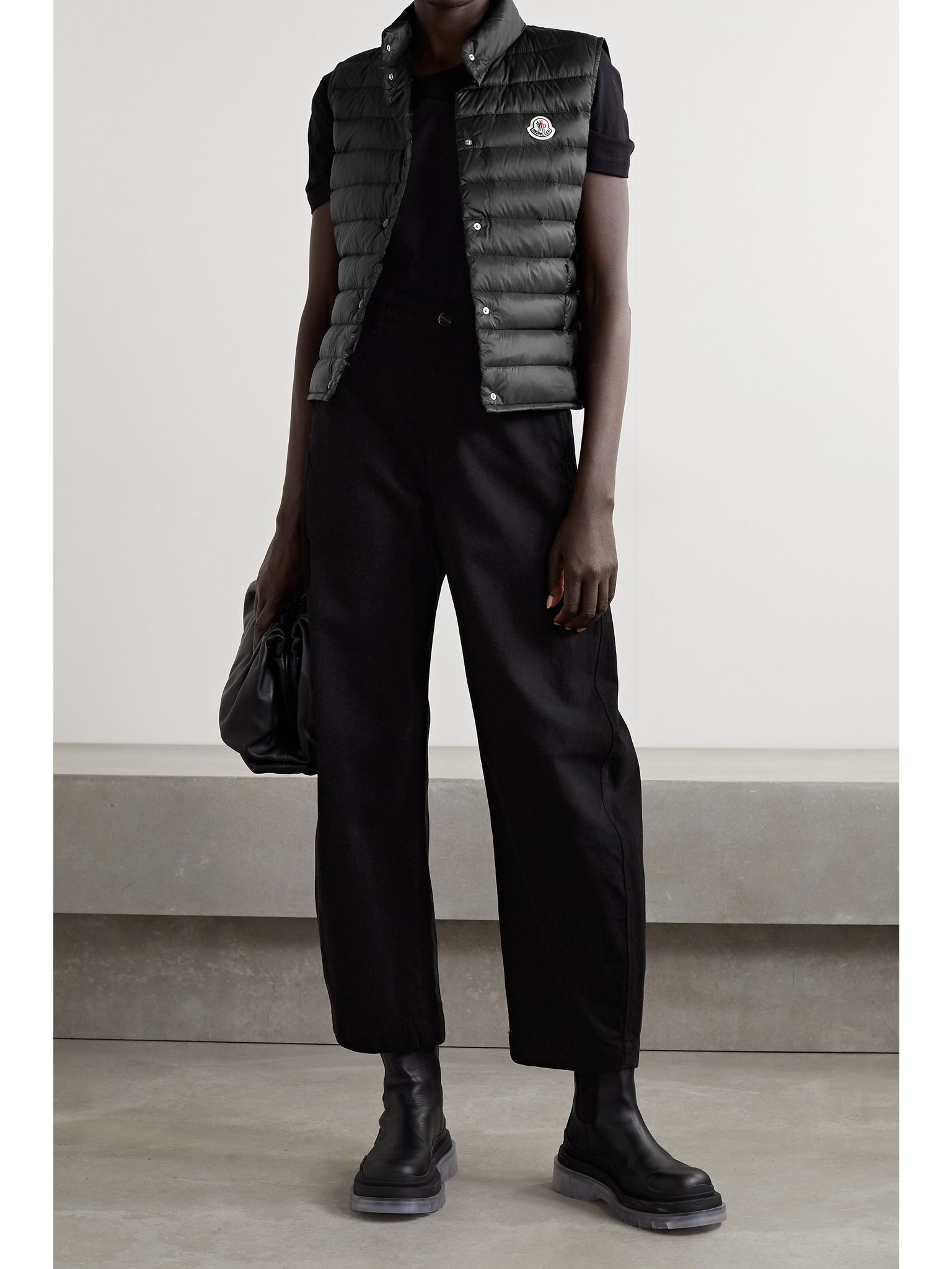 Liane quilted shell down vest Black - 2