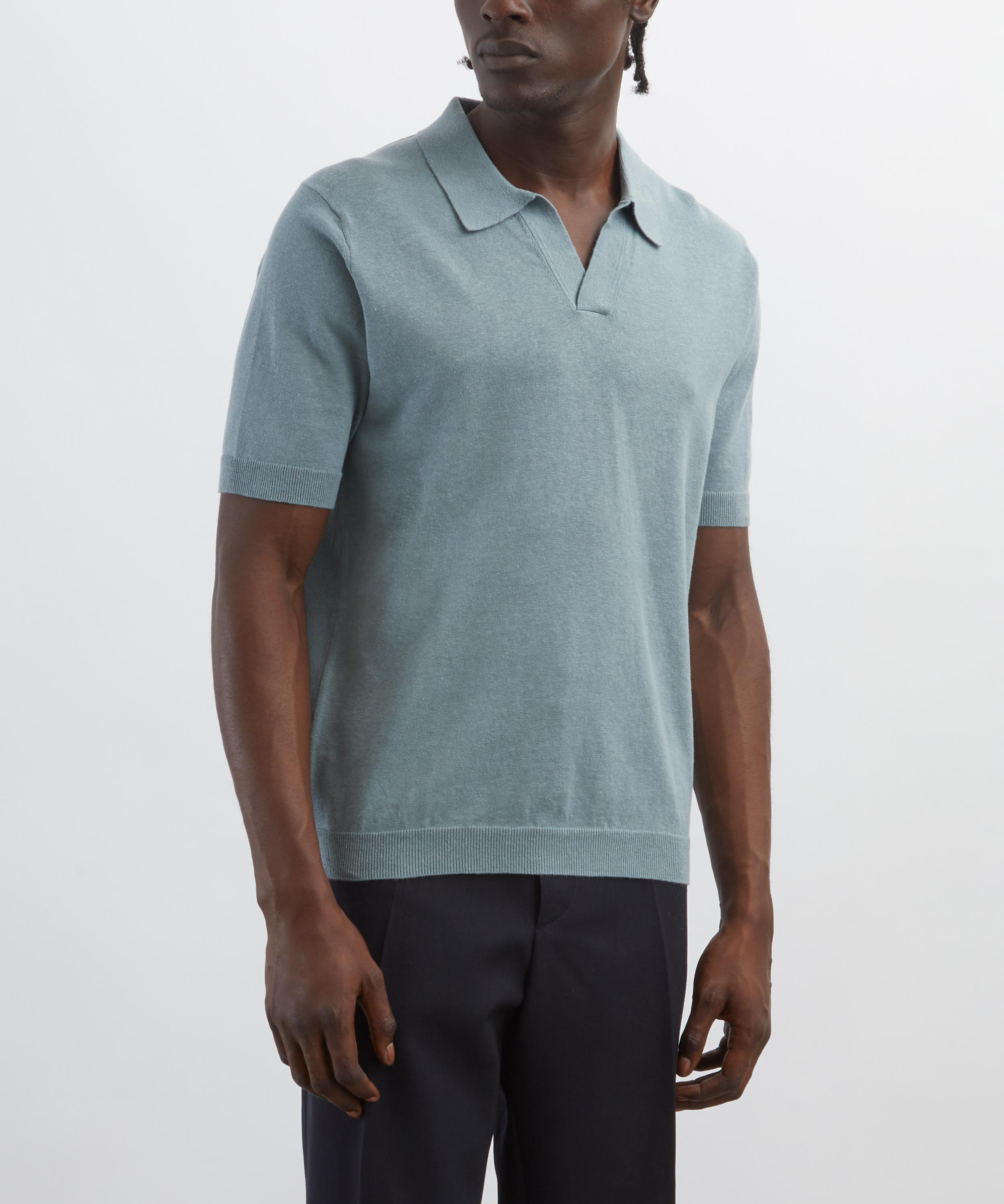 Leif Cotton Linen Polo Shirt - 3