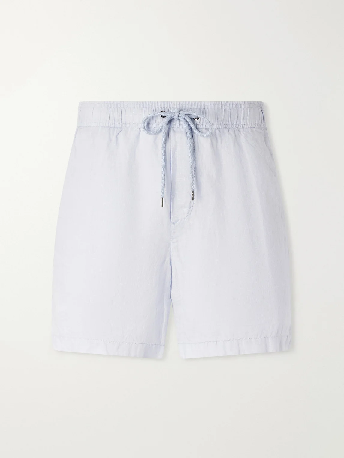 Straight-Leg Garment-Dyed Linen Drawstring Shorts - 1