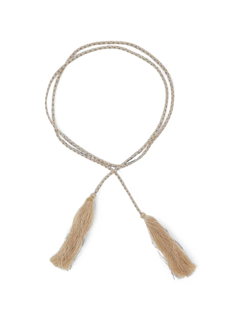 braided tassel-detail belt - 1