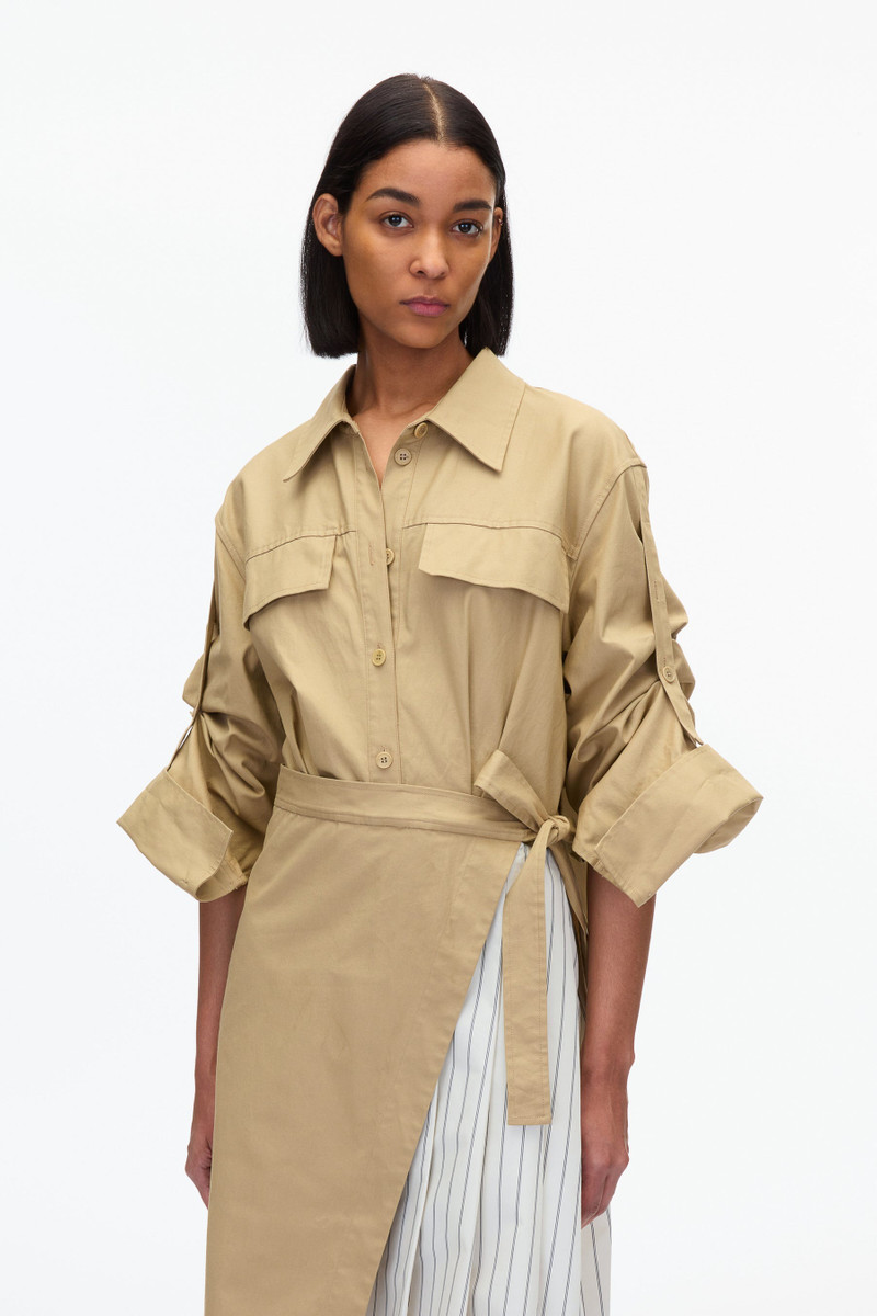 3.1 Phillip Lim Utility Shirt Dress with Pleated Wrap Skirt outlook