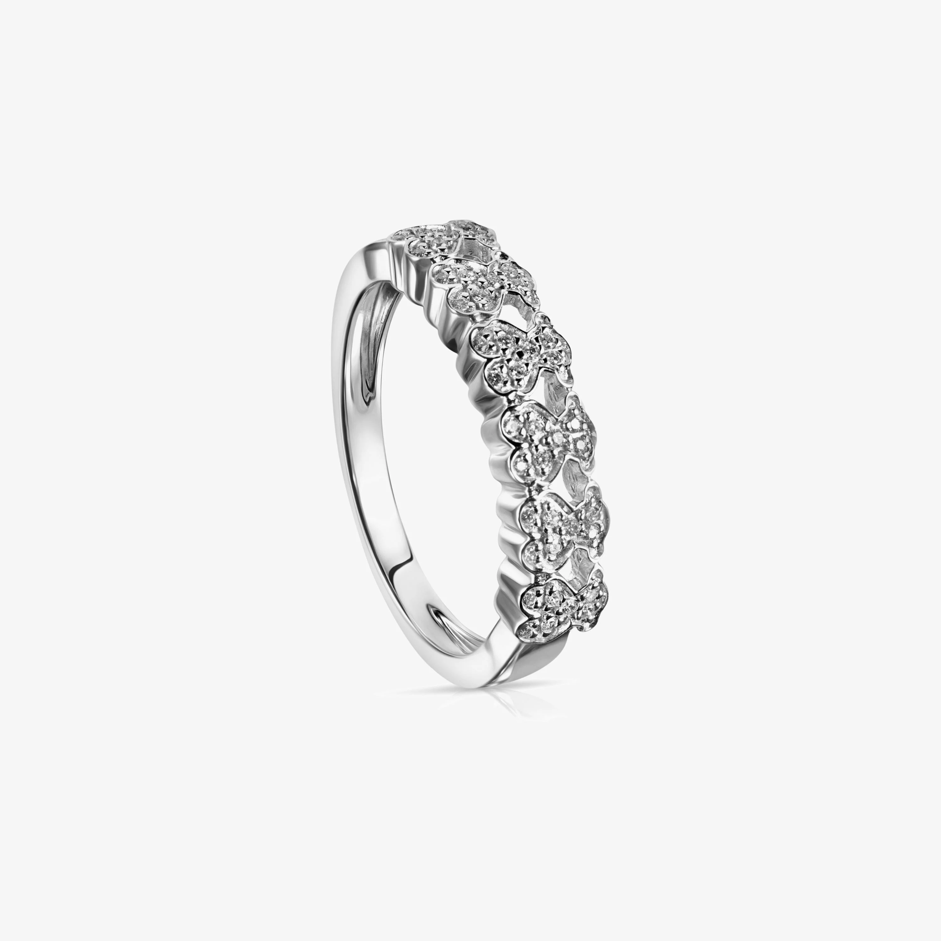18K white gold TOUS Puppies Ring with Diamonds 0.08ct - 1