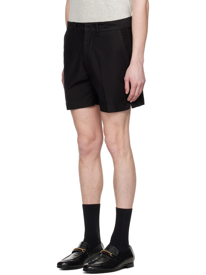 TOM FORD Black Cotton Tailored Shorts outlook