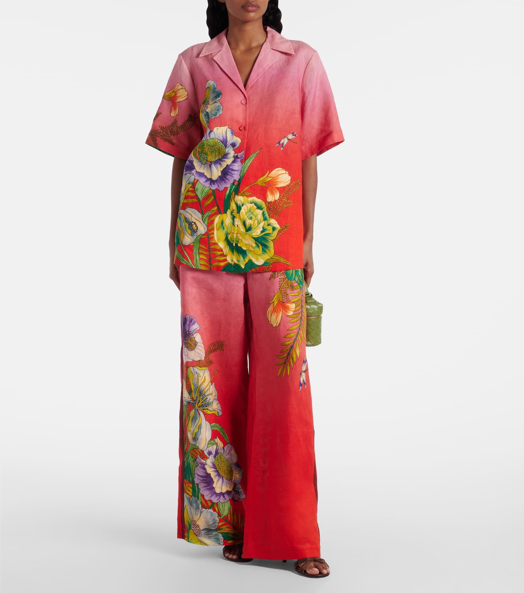 Inez floral linen shirt - 2