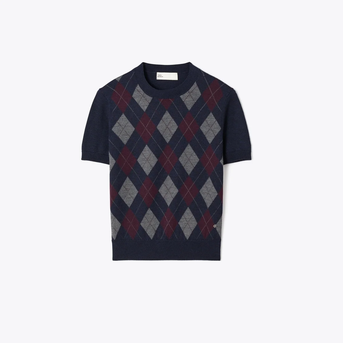 Merino Wool Argyle Sweater - 1