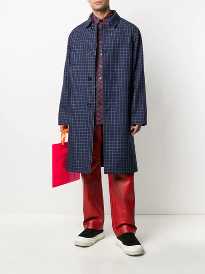 Marni grid print mid-length jacket outlook